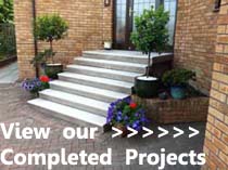 View our completed granite steps project